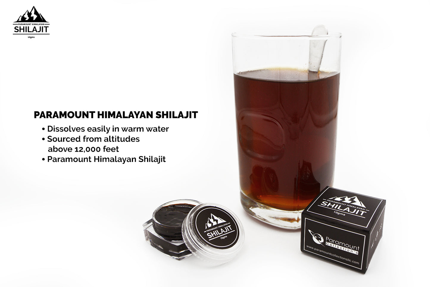 Paramount Himalayan Shilajit, Natural Source of Fulvic Acid - (10grams/Pack)